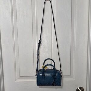 Michael Kors Blue Leather Crossbody Bag